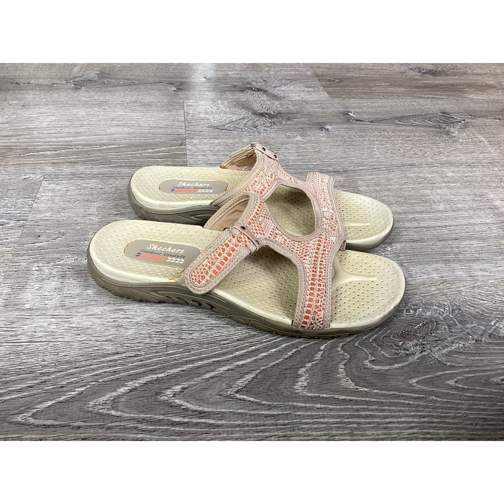 Skechers Womens Reggae Desert Escape Size 9 Slide Slip On Sandals 40790SA Taupe